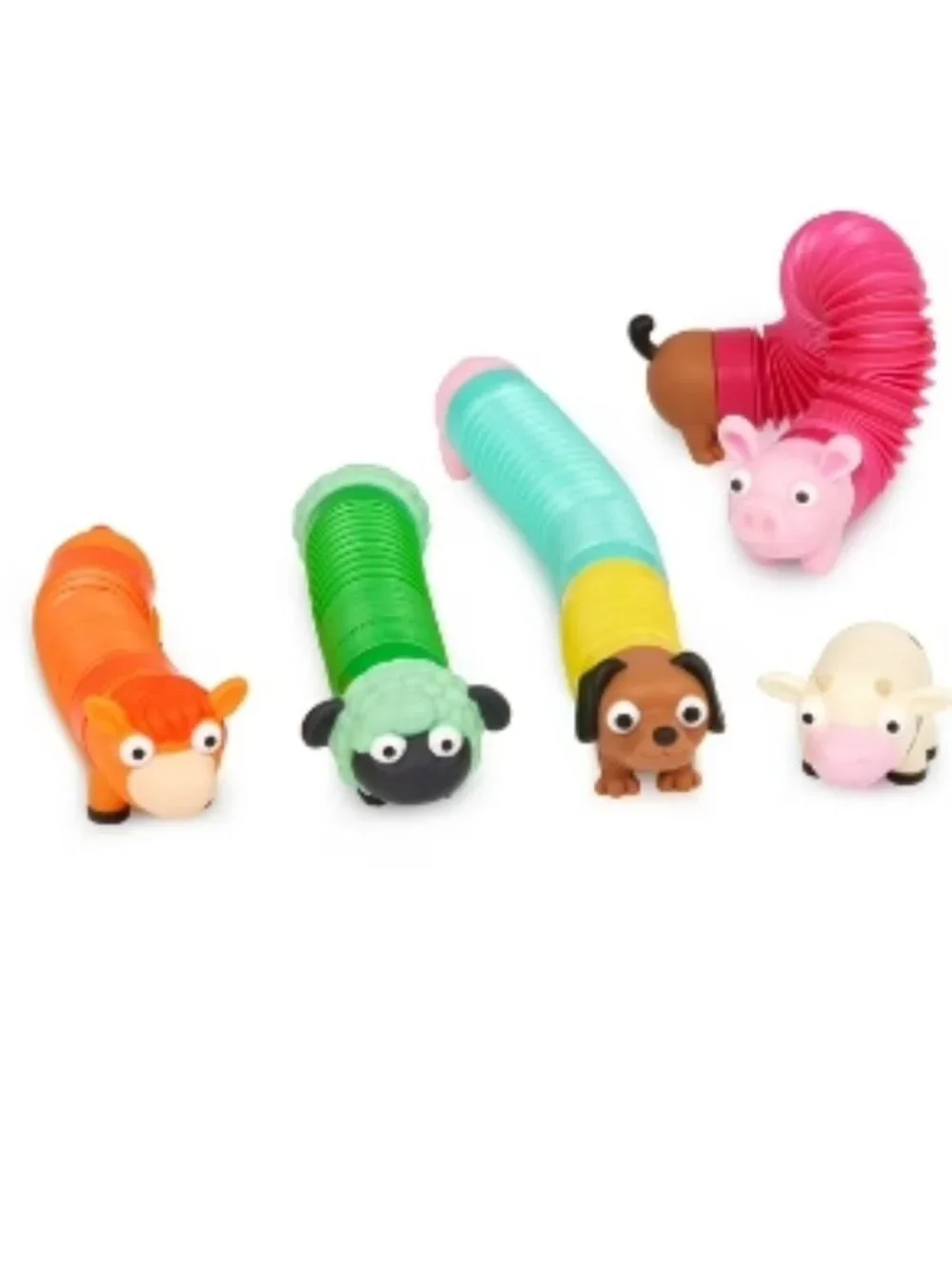 BATTAT LI'L BARN BUDDIES 5 SENSORY FARM ANIMAL TUBES 15 PIECES-TODDLER/PRESCHOOL